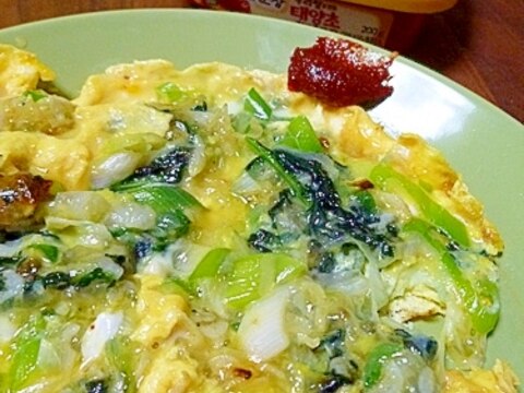 ネギと干しえびの卵焼き